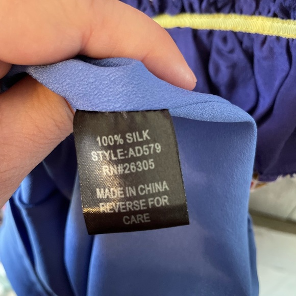 Revolve Line and Dot Silk Geometric Shapes Dress - Picture 3 of 5